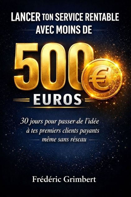 Visuel de l'ebook Lancer ton service rentable avec moins de 500 euros